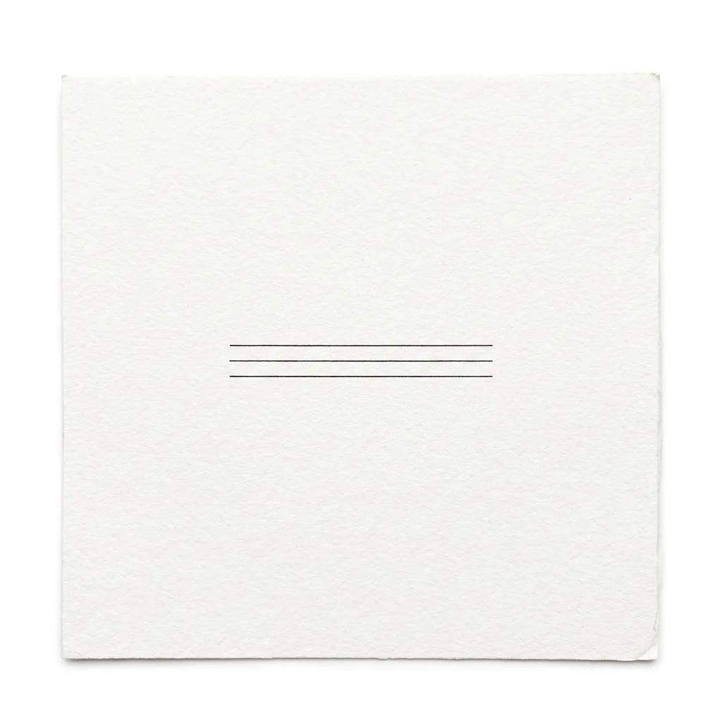Minimalist tattoo design with three thin parallel horizontal lines on a white background.