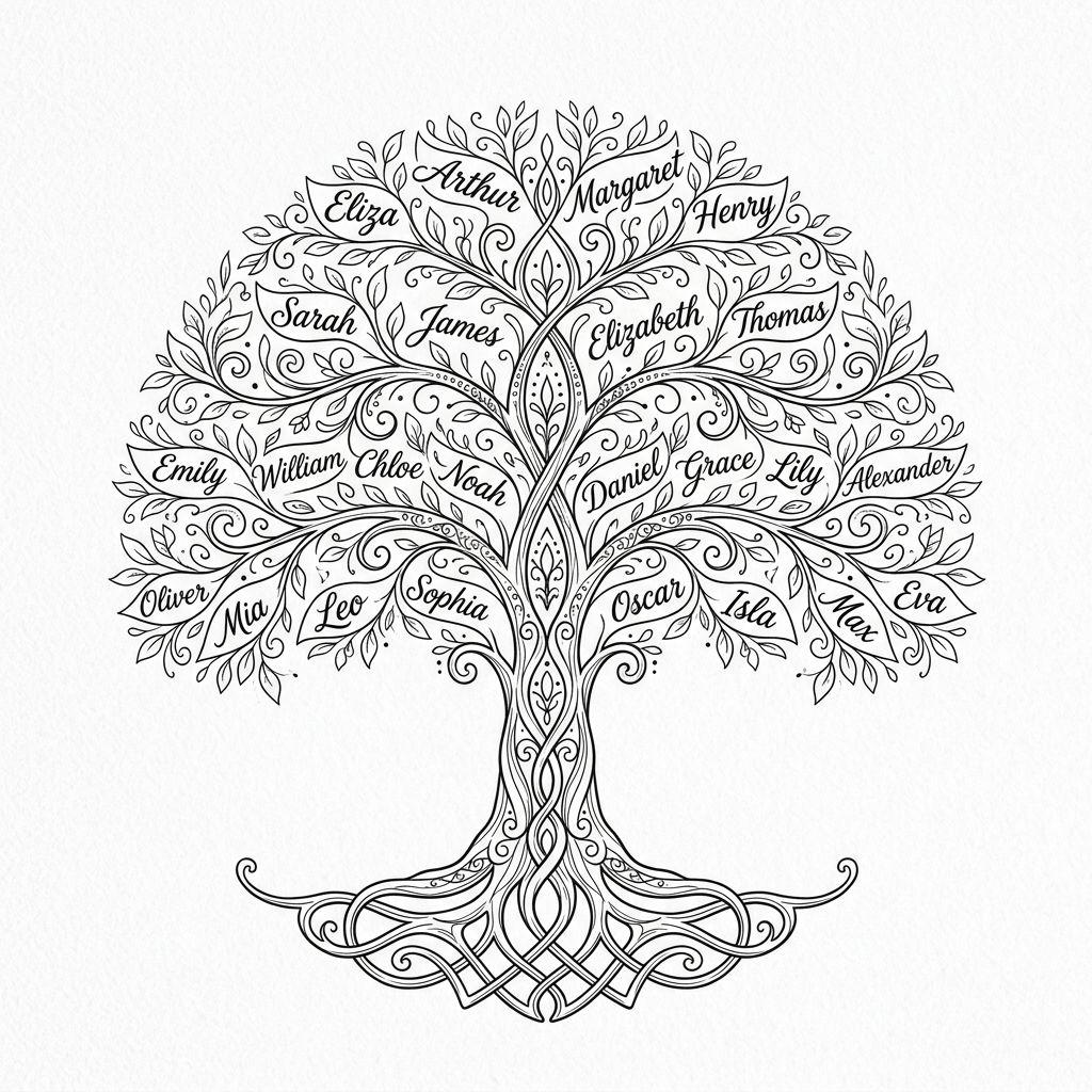 tree of life-tattoo tree of life with names