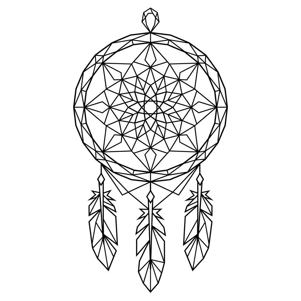 dreamcatcher-tattoo geometric dreamcatcher