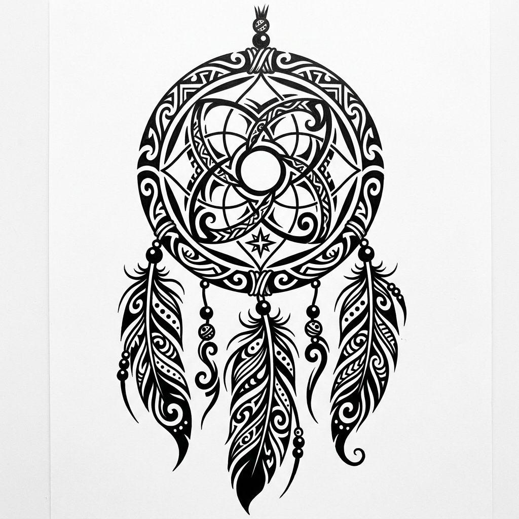 dreamcatcher-tattoo tribal dreamcatcher
