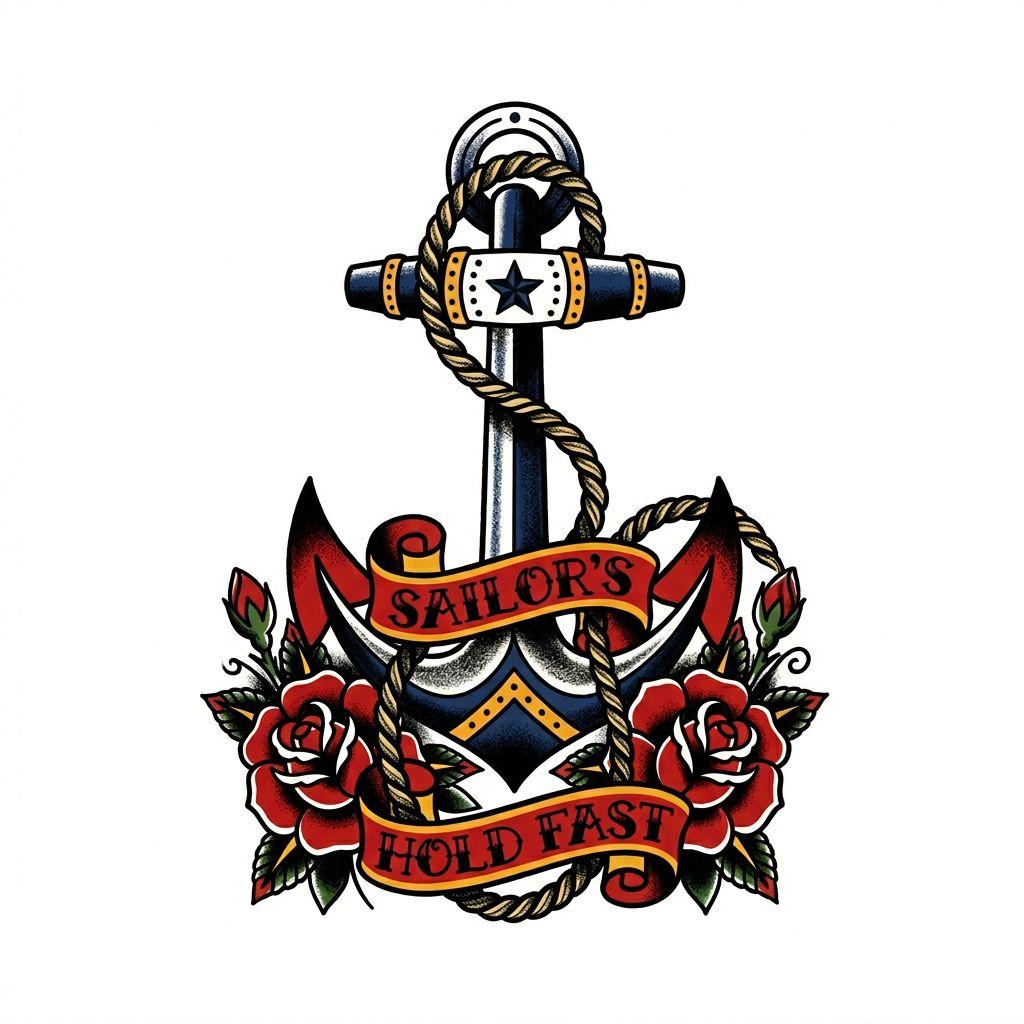 arm-tattoo old school anchor