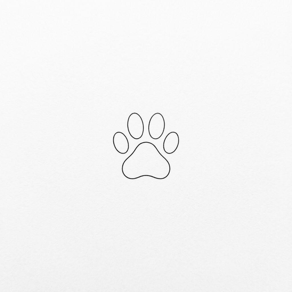 dog-tattoo minimalist paw print