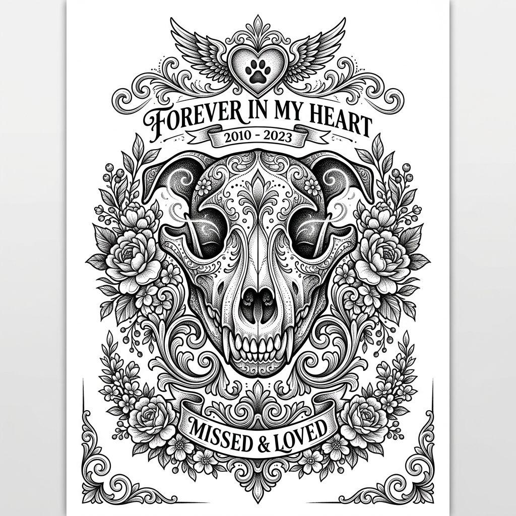 dog-tattoo dog skull