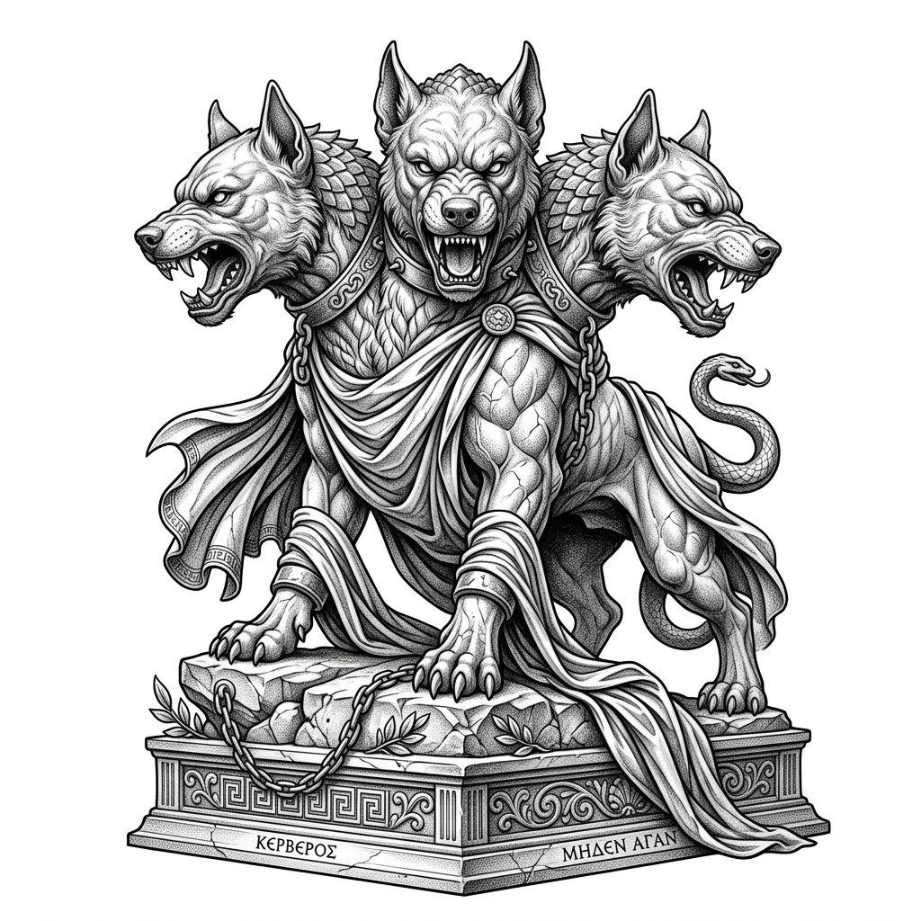 dog-tattoo mythological cerberus