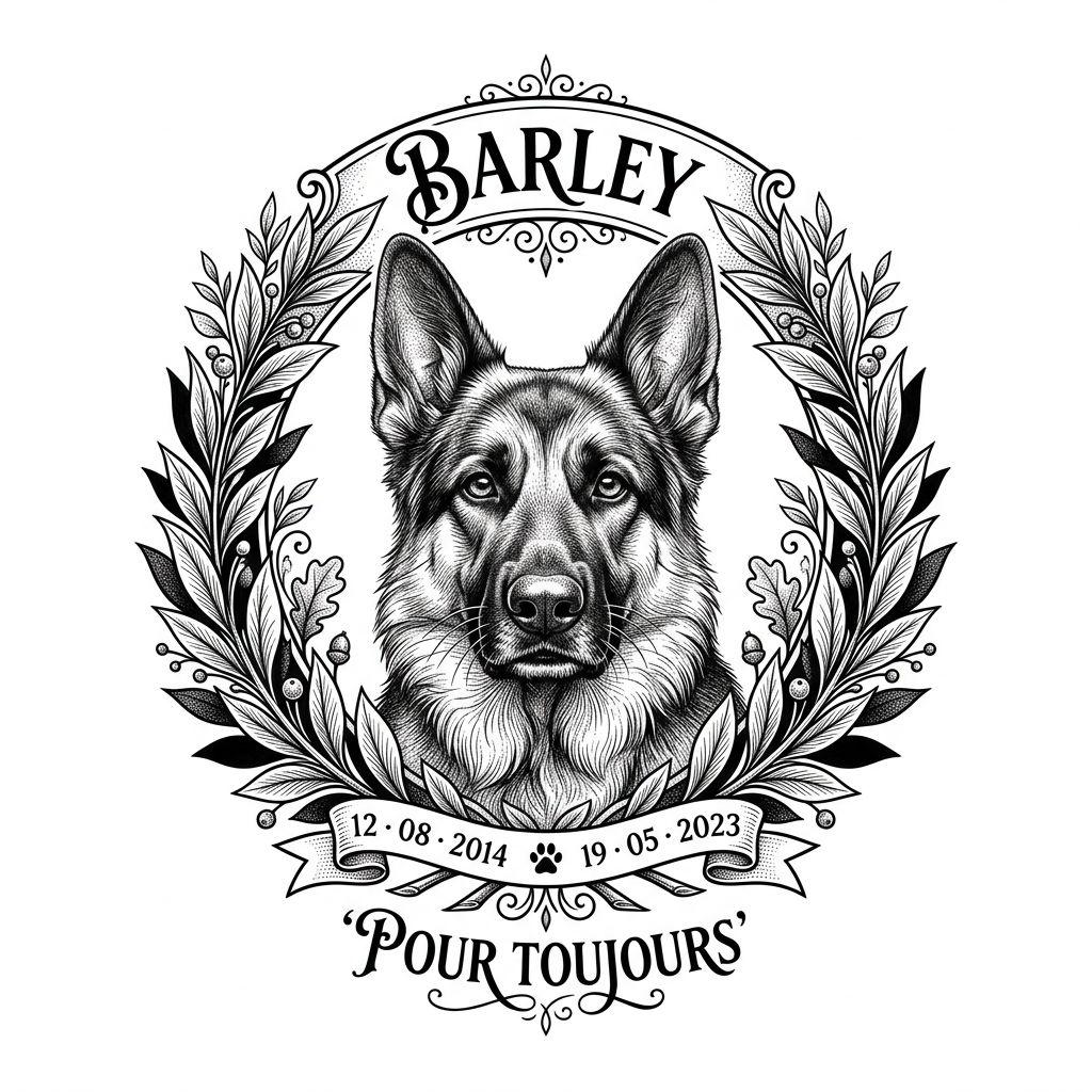 dog-tattoo premium illustrative dog