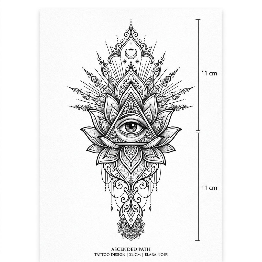 spine-tattoo centered spiritual symbol