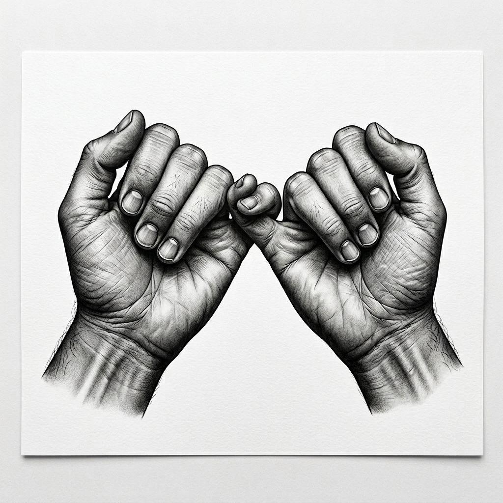 idée tatouage commun mains réalistes pinky promise