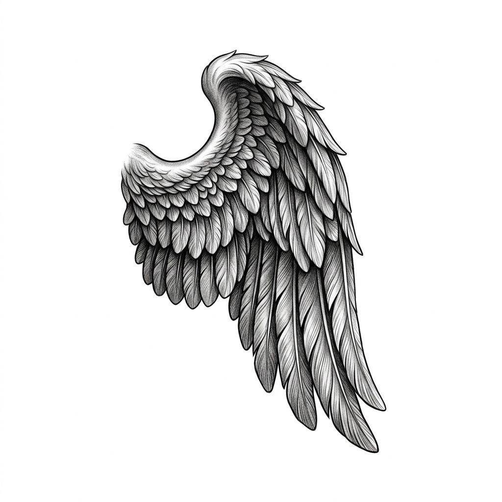 neck-tattoo mythological angel