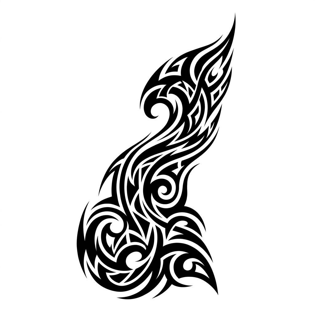 neck-tattoo tribal curve