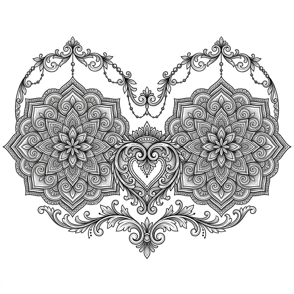 idée tatouage couple mandala couple ornemental