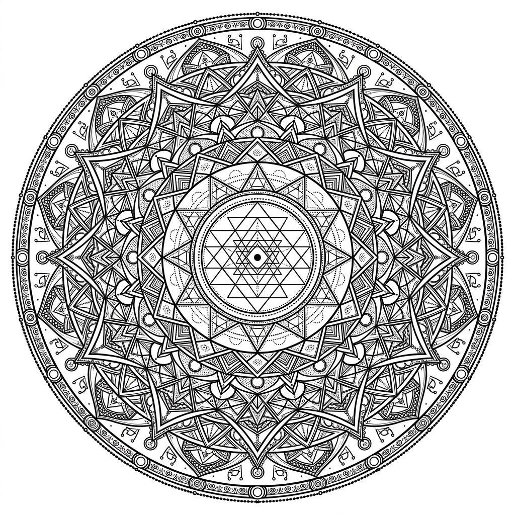 thigh-tattoo geometric mandala