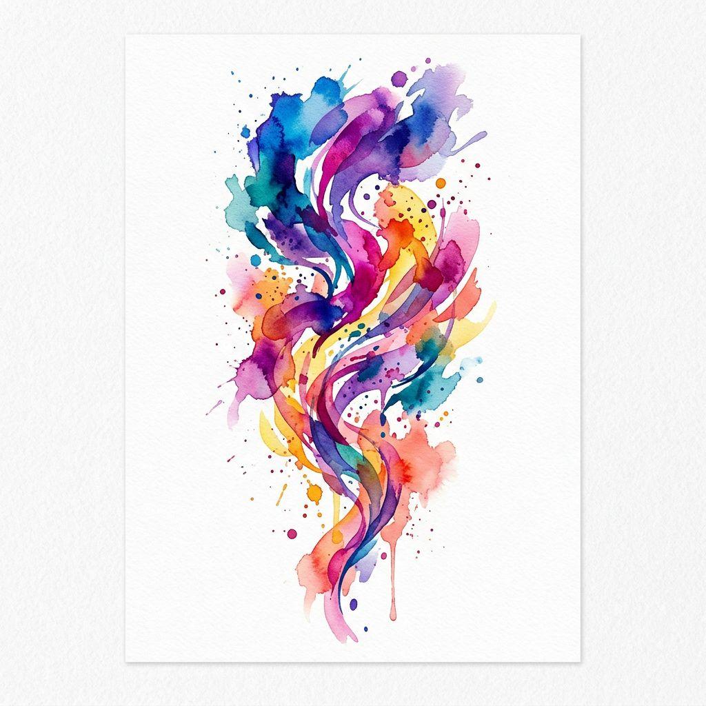 thigh-tattoo watercolor composition