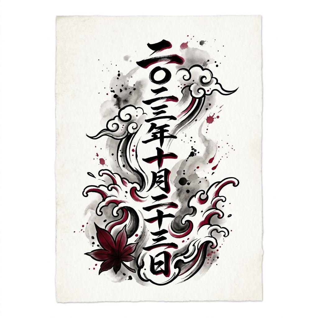 birth date-tattoo japanese kanji date