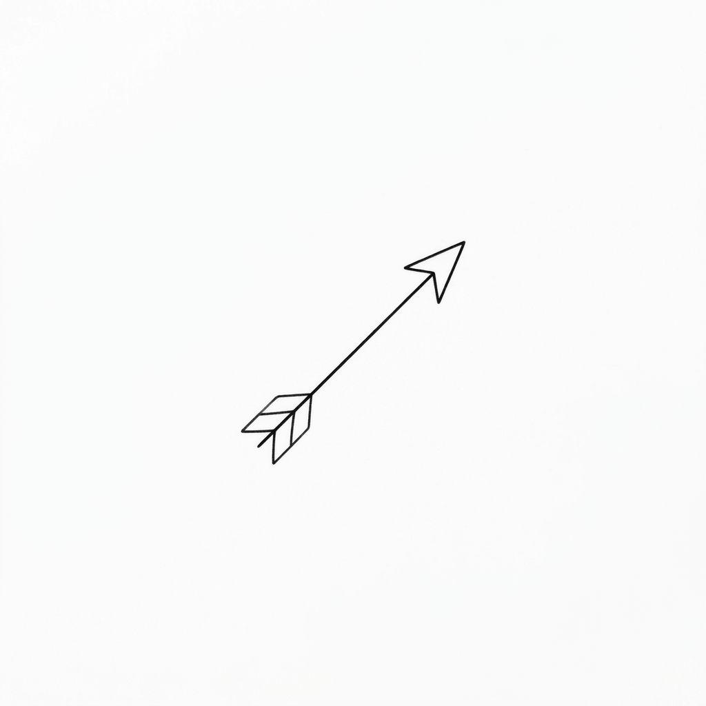 idée tatouage discret homme petite flèche minimaliste