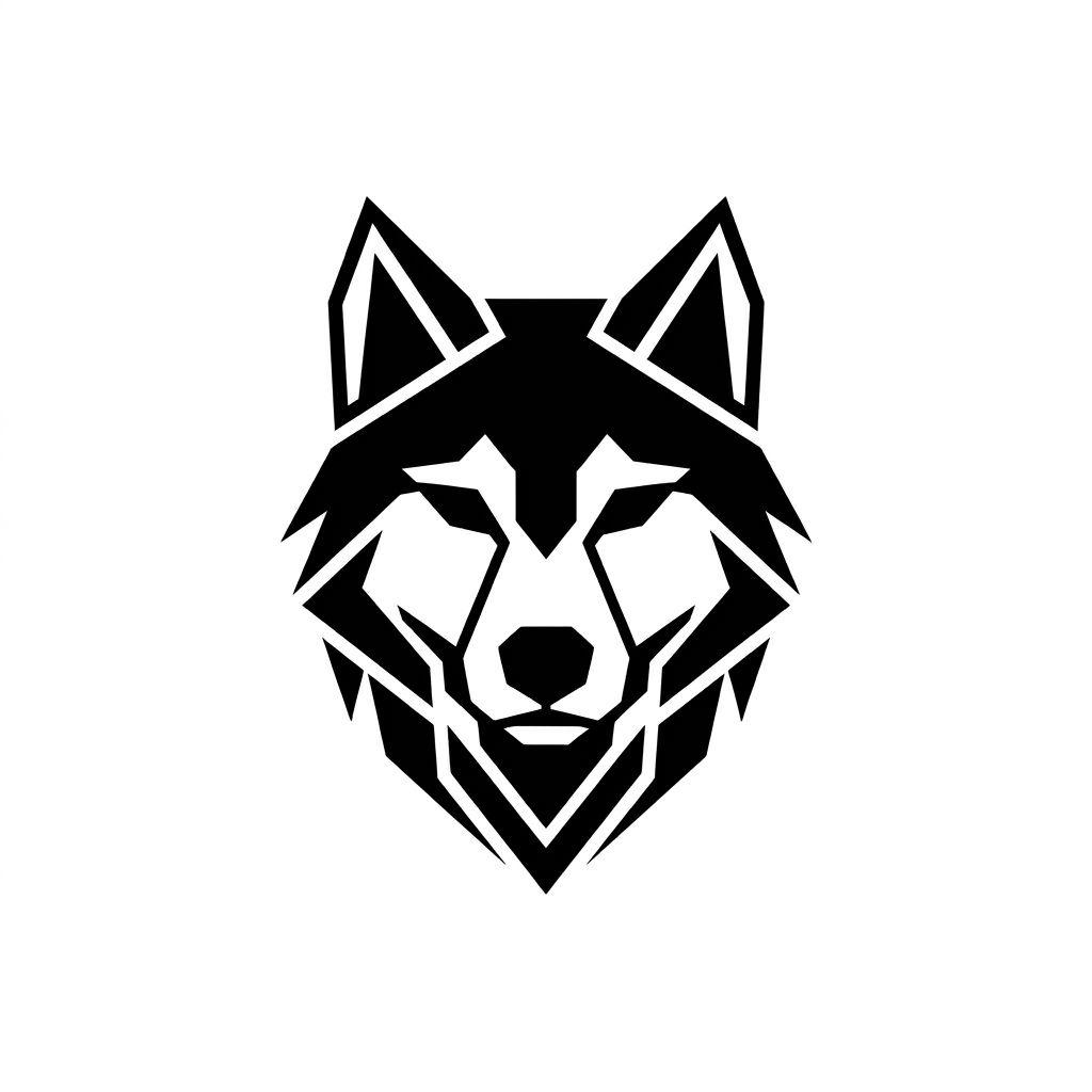 finger-tattoo geometric wolf