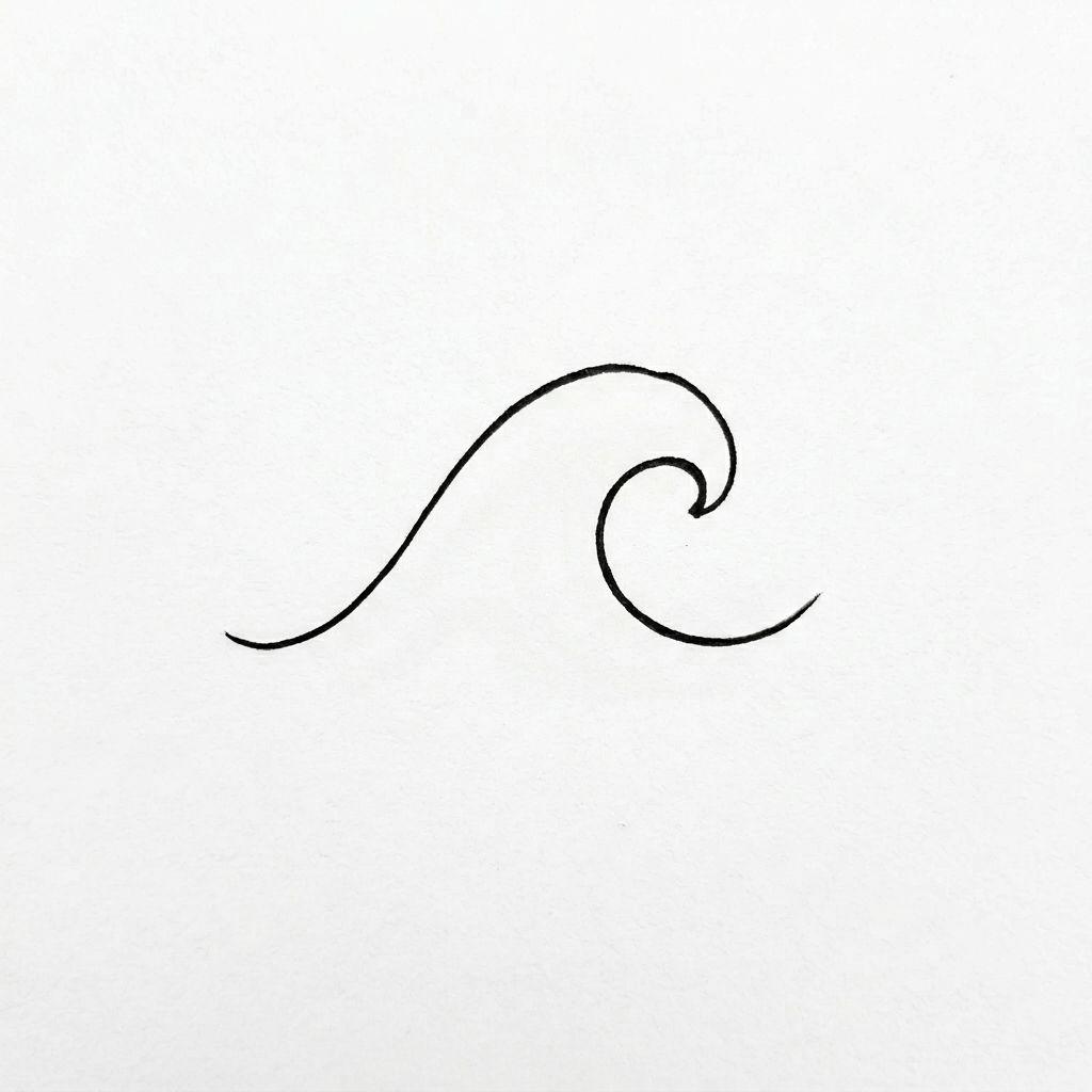 finger-tattoo abstract wave