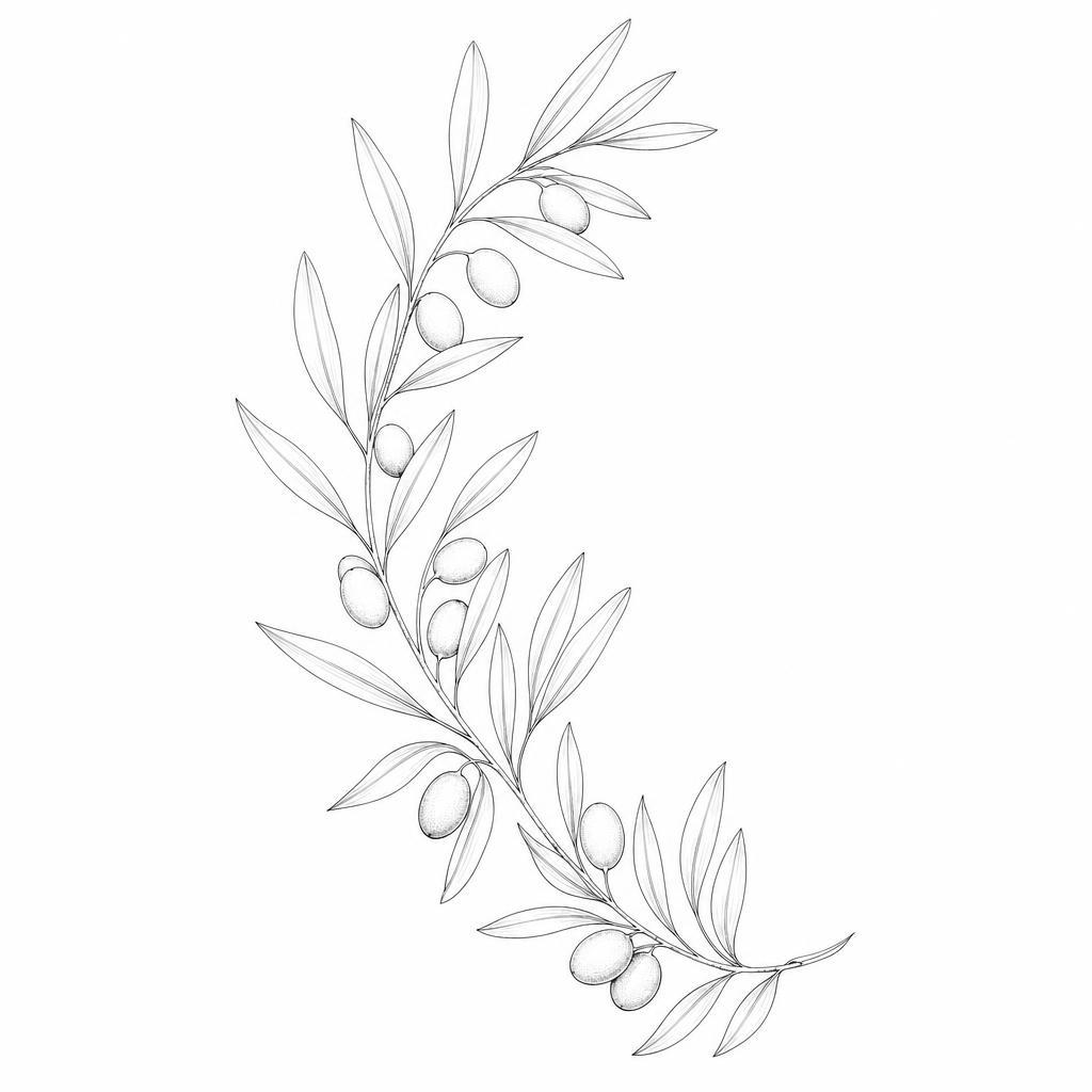 shoulder-tattoo fine line floral branch