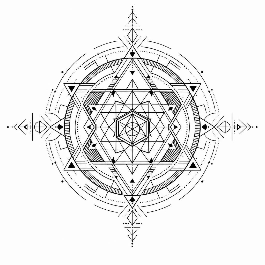 shoulder-tattoo geometric mandala