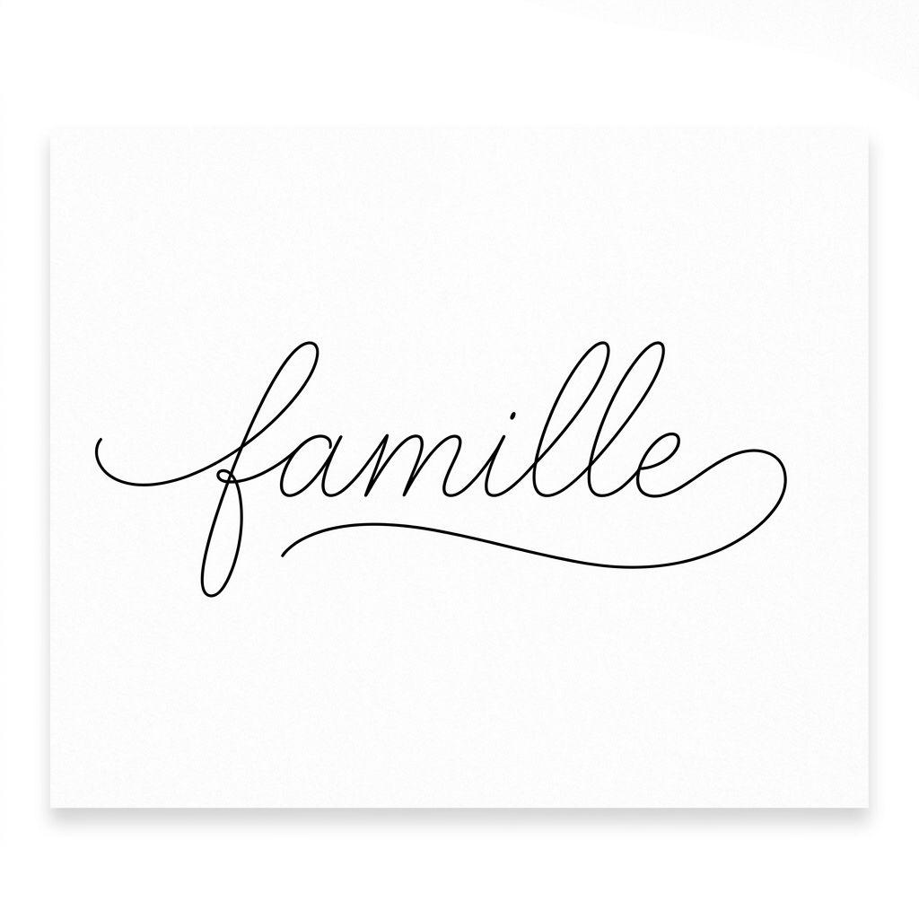idée tatouage famille mot famille minimaliste