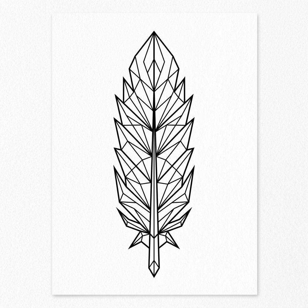 feather-tattoo geometric feather