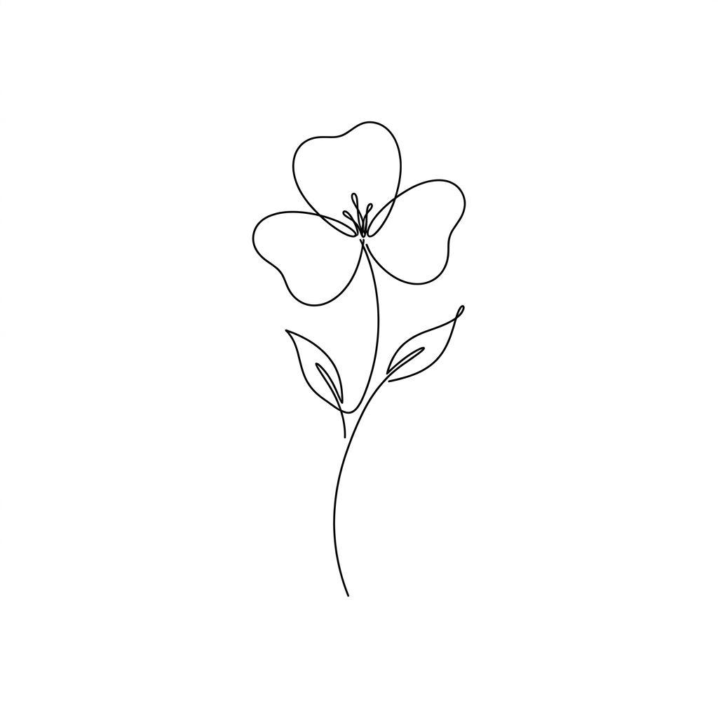 women-tattoo minimalist flower