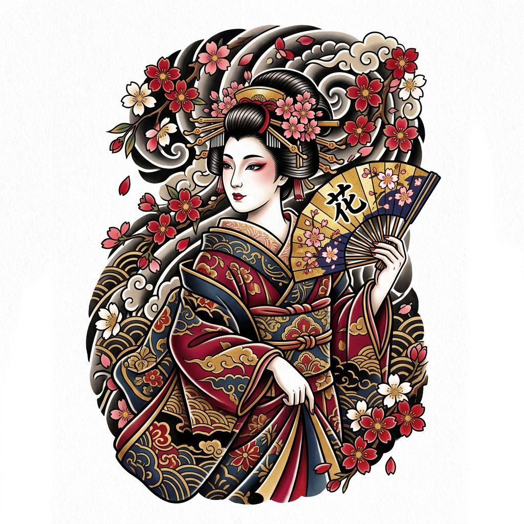 women-tattoo japanese geisha