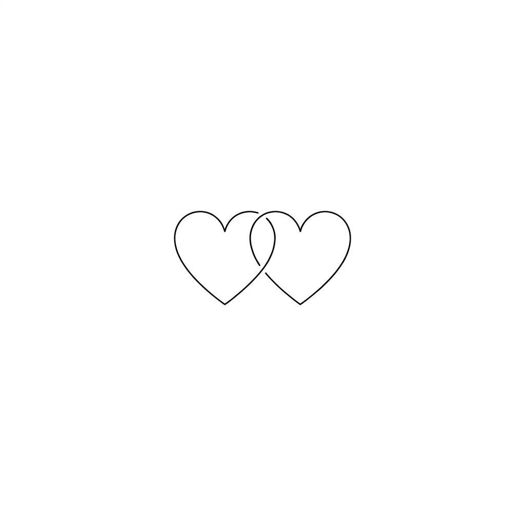 siblings-tattoo minimalist hearts