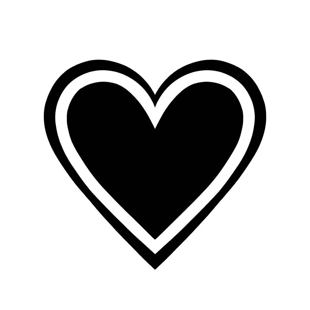 heart-tattoo filled blackwork heart