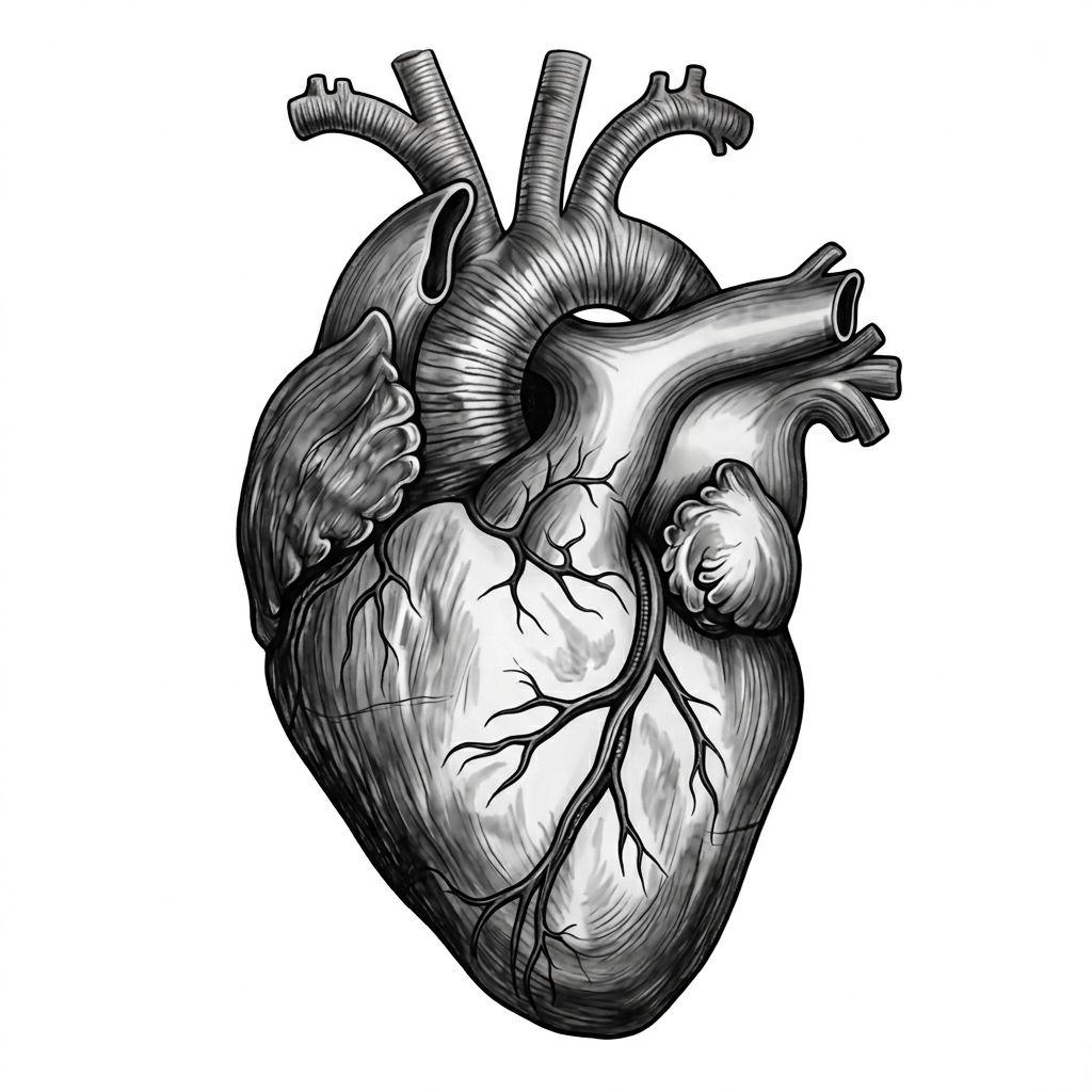 heart-tattoo anatomical realism heart