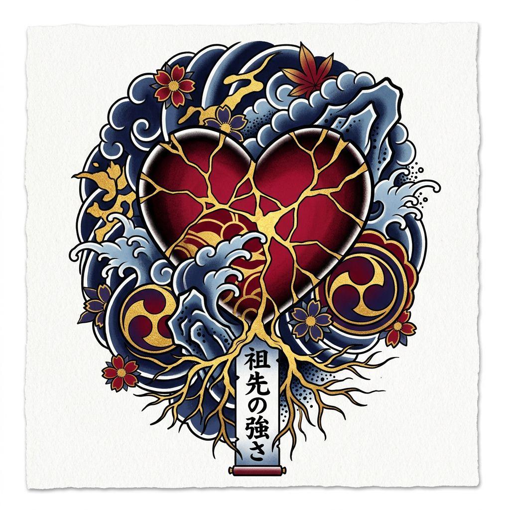 heart-tattoo japanese kintsugi heart