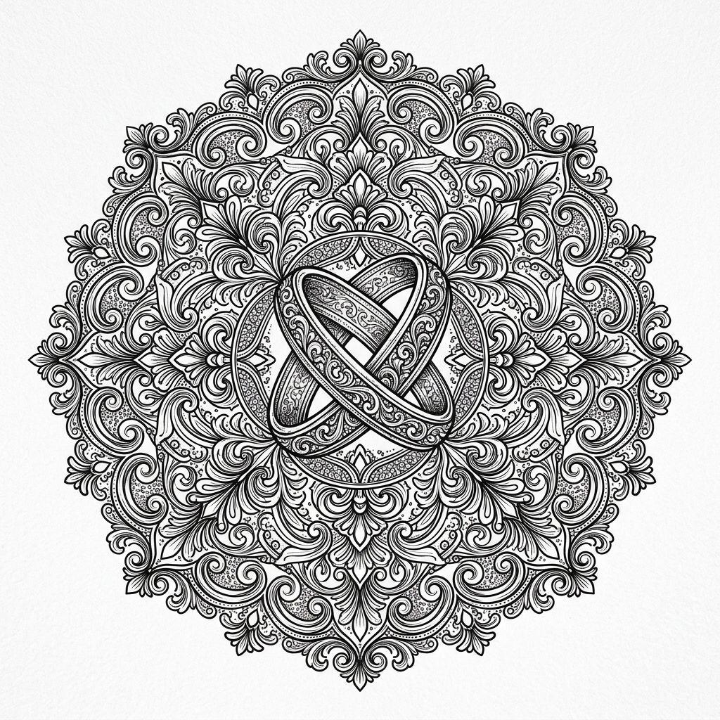 wedding-tattoo ornamental wedding mandala