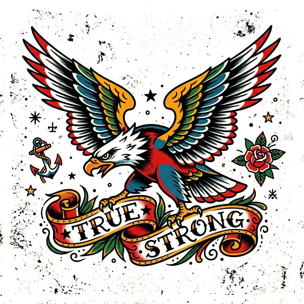 men-tattoo old-school eagle