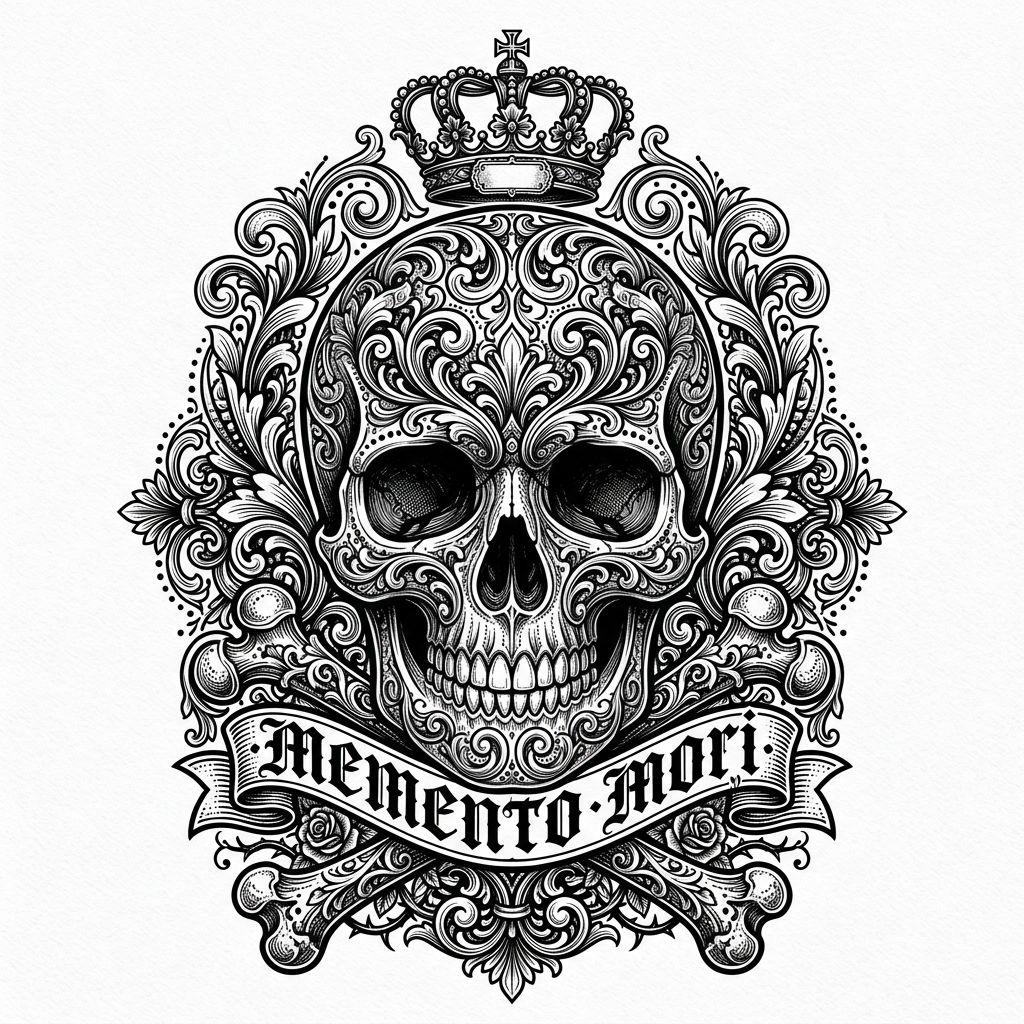 men-tattoo ornamental skull