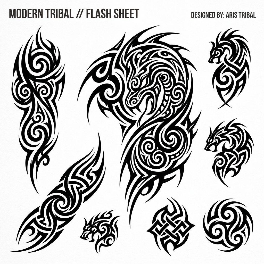 men-tattoo modern tribal