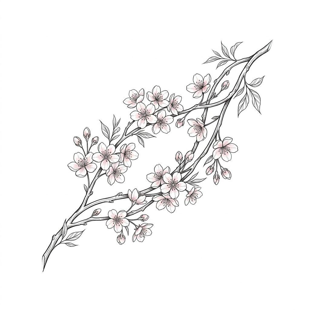 japanese-tattoo intertwined sakura