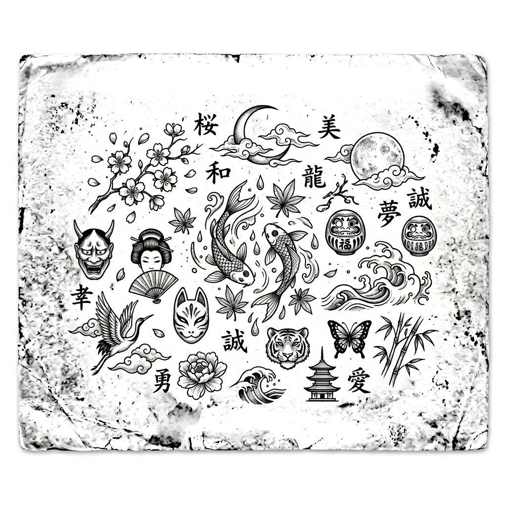 japanese-tattoo japanese vintage patchwork