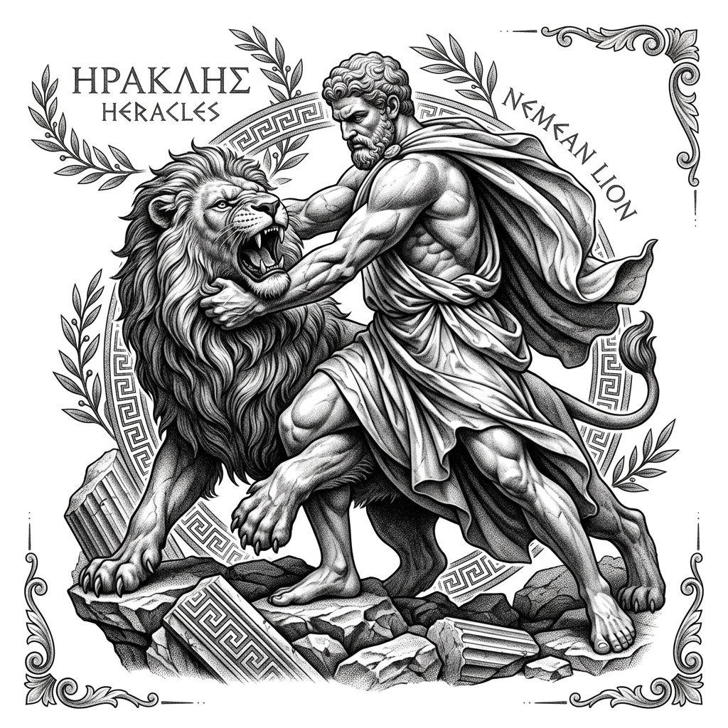 lion-tattoo mythological hercules