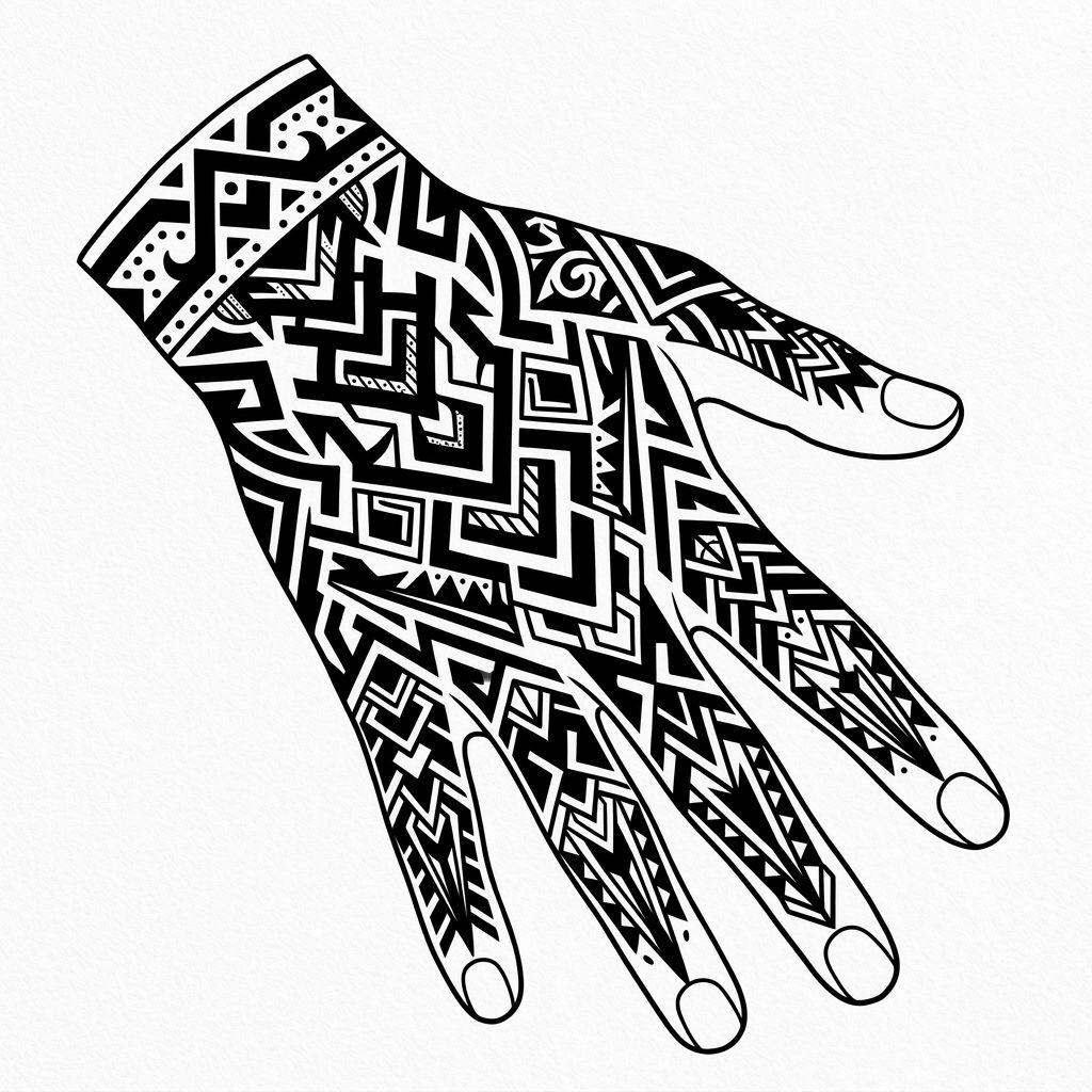 hand-tattoo tribal hand