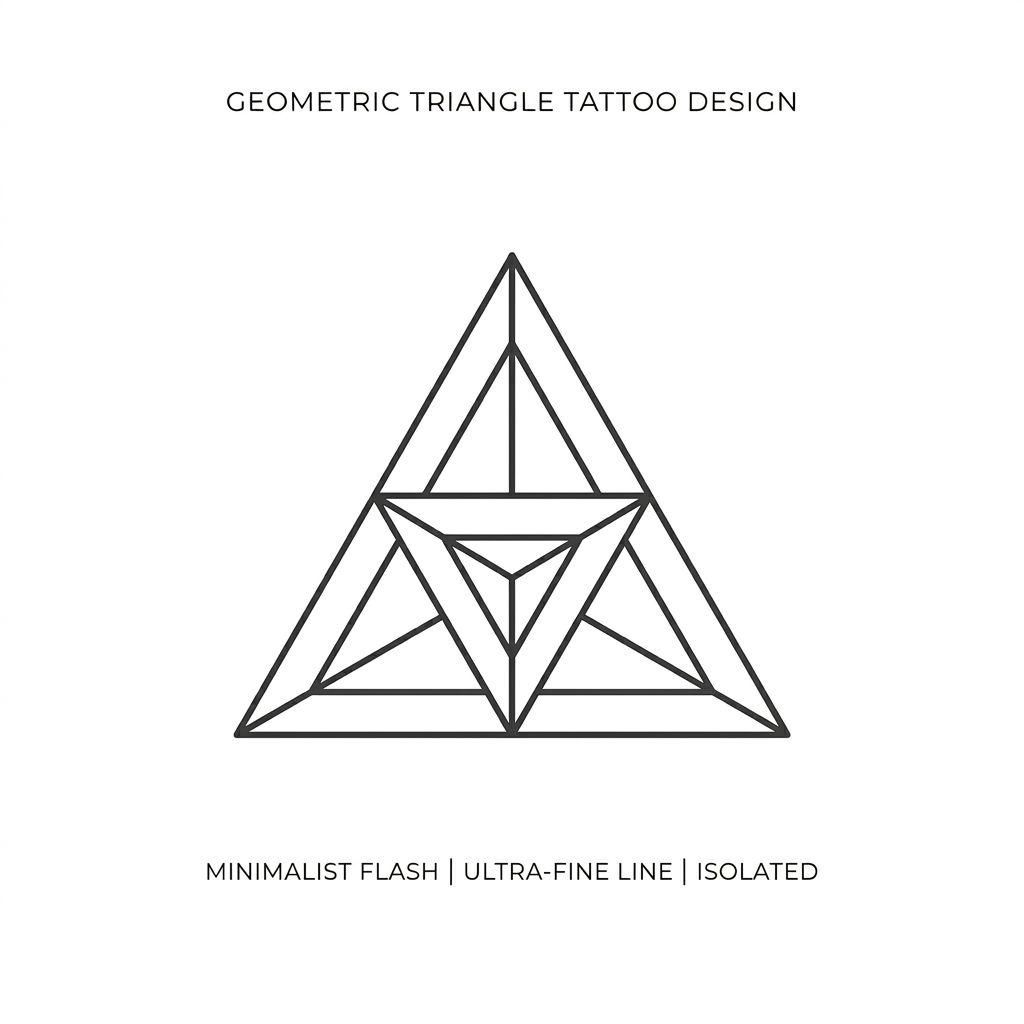 idée tatouage main homme triangle minimaliste