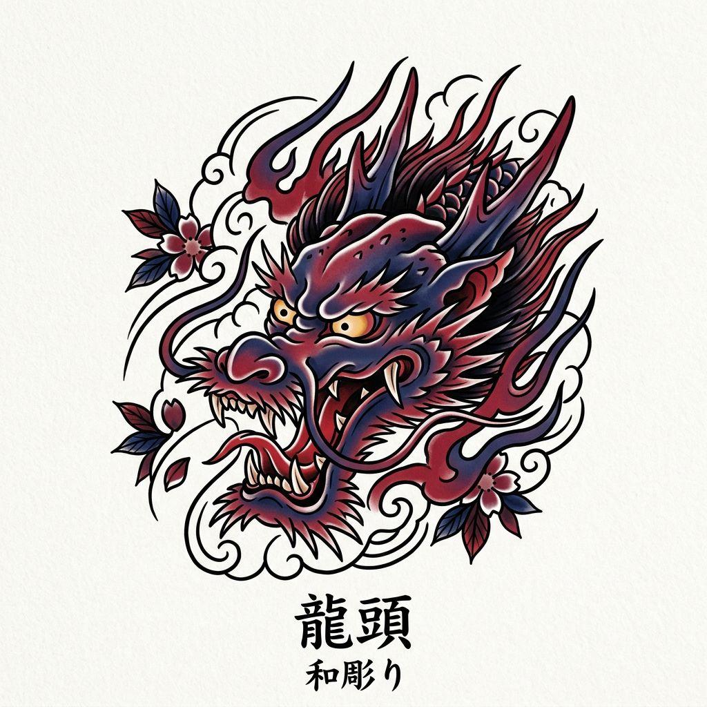 idée tatouage main homme dragon japonais