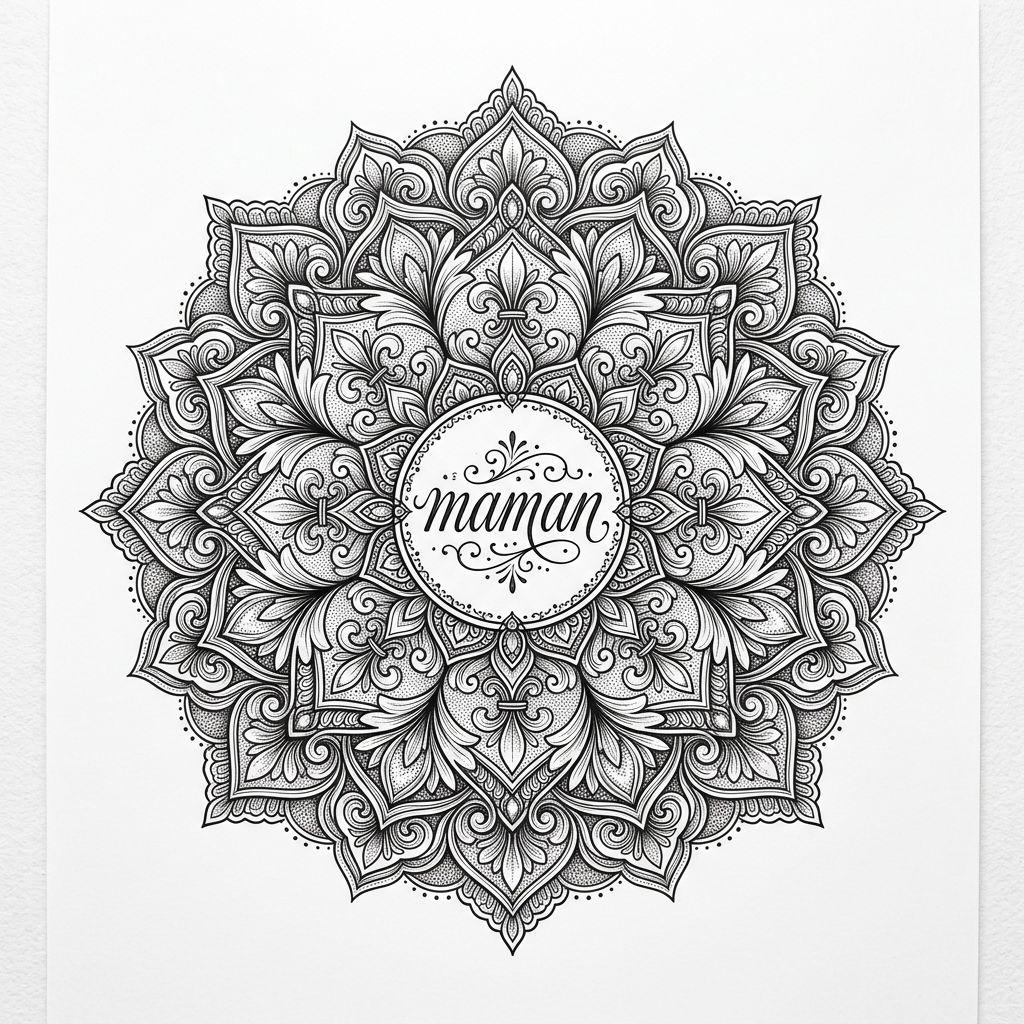 mom-tattoo mandala for mom