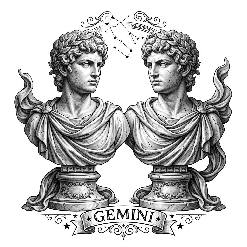 idée tatouage meilleure amie gemini mythologique