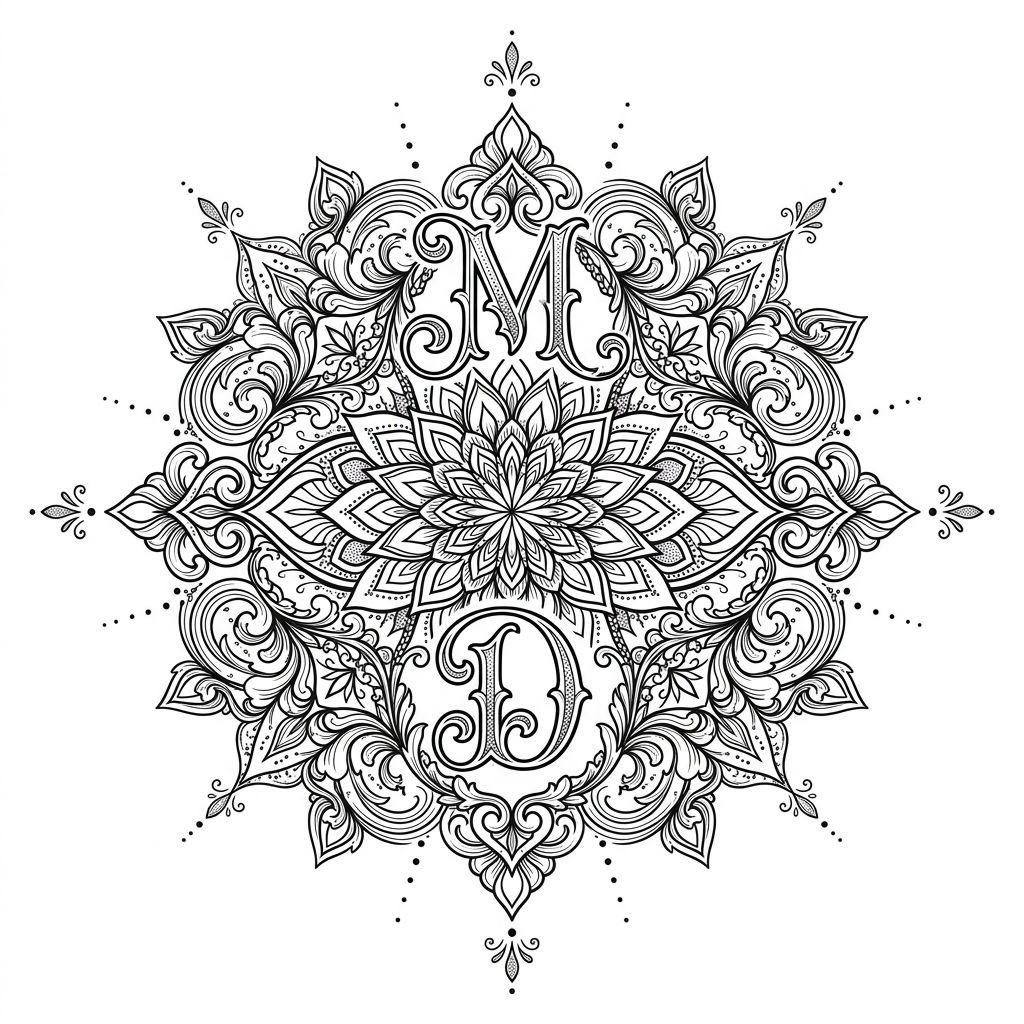 mother and daughter-tattoo mandala from m and d
