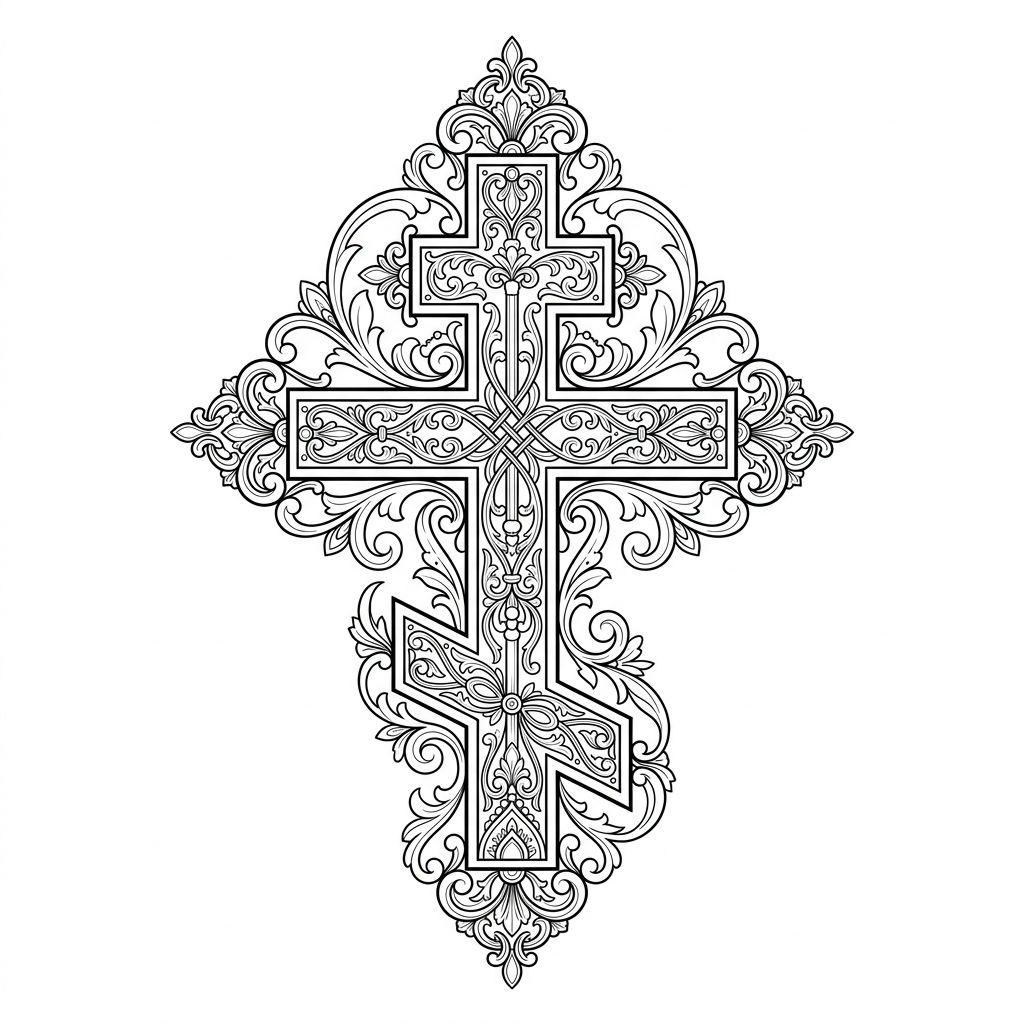 calf-tattoo orthodox cross