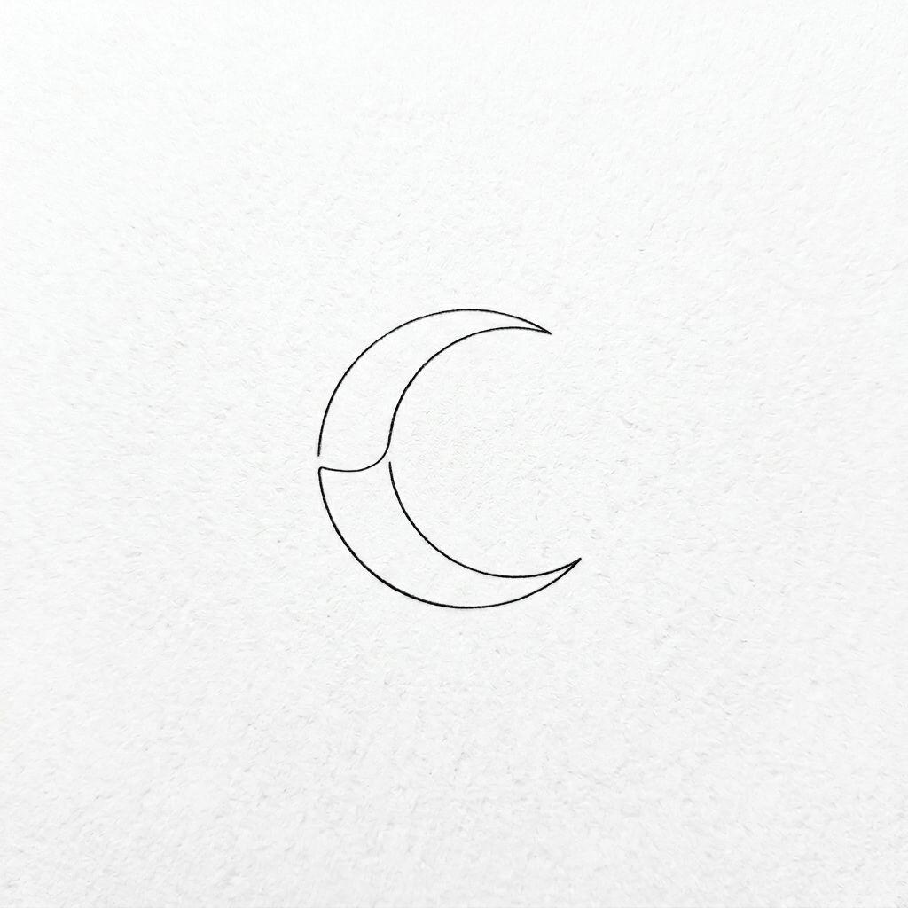 moon-tattoo minimalist crescent moon