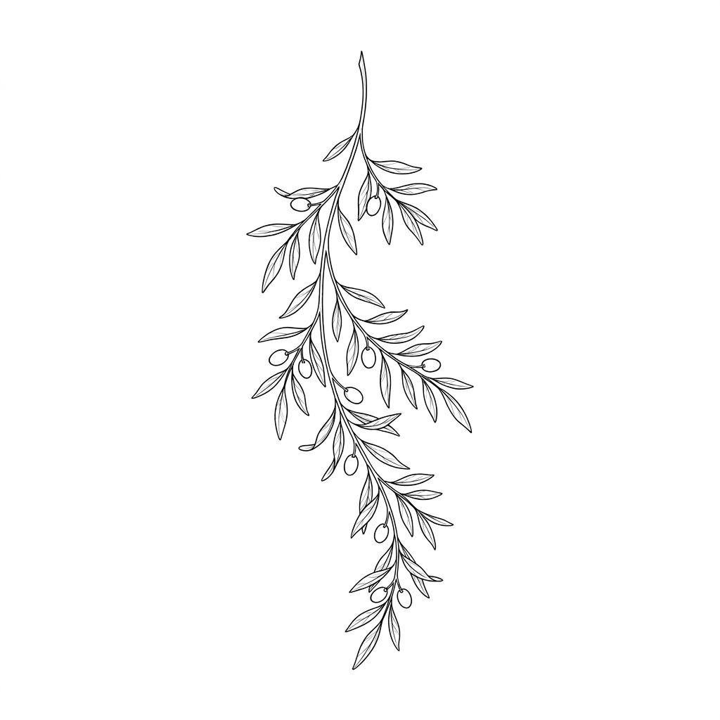 nape-tattoo fine-line sprig
