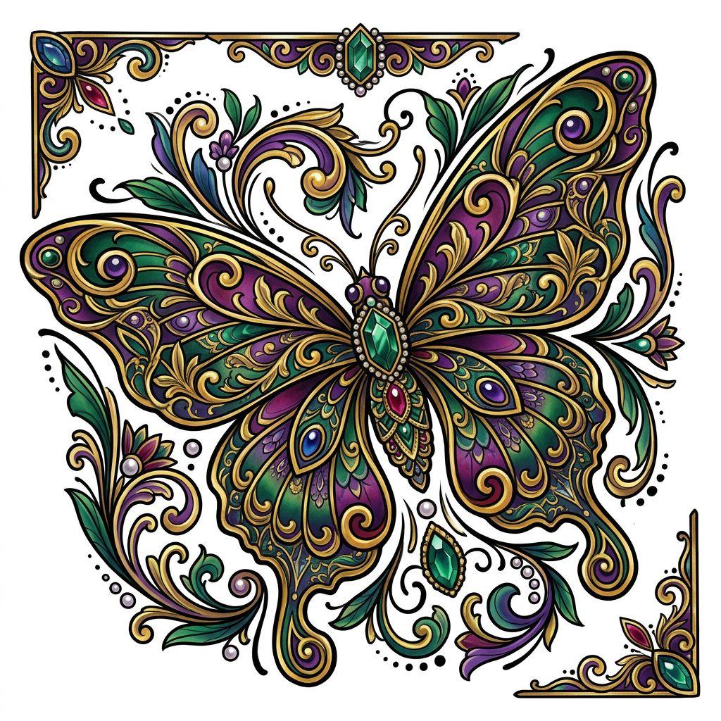 nape-tattoo neo-traditional butterfly