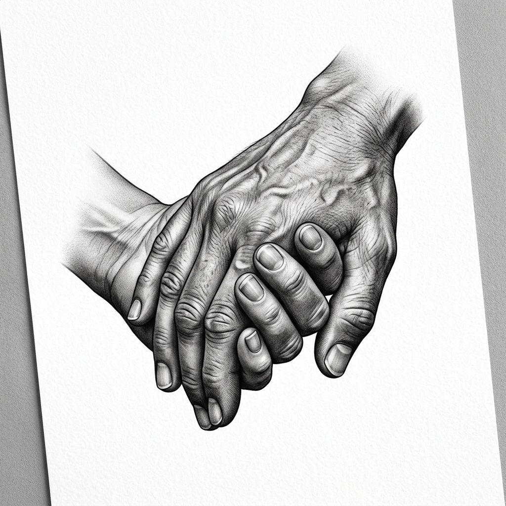 parents-tattoo realistic hands