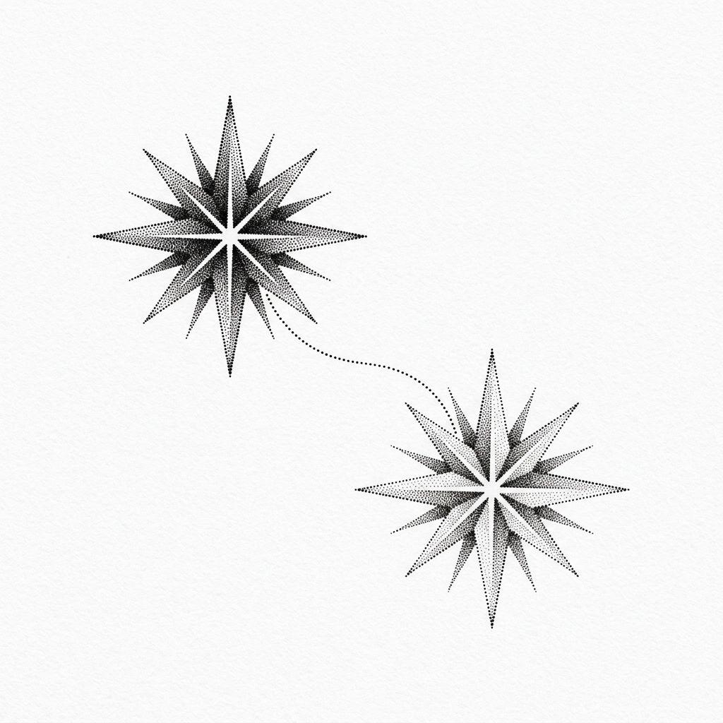 parents-tattoo dotwork stars