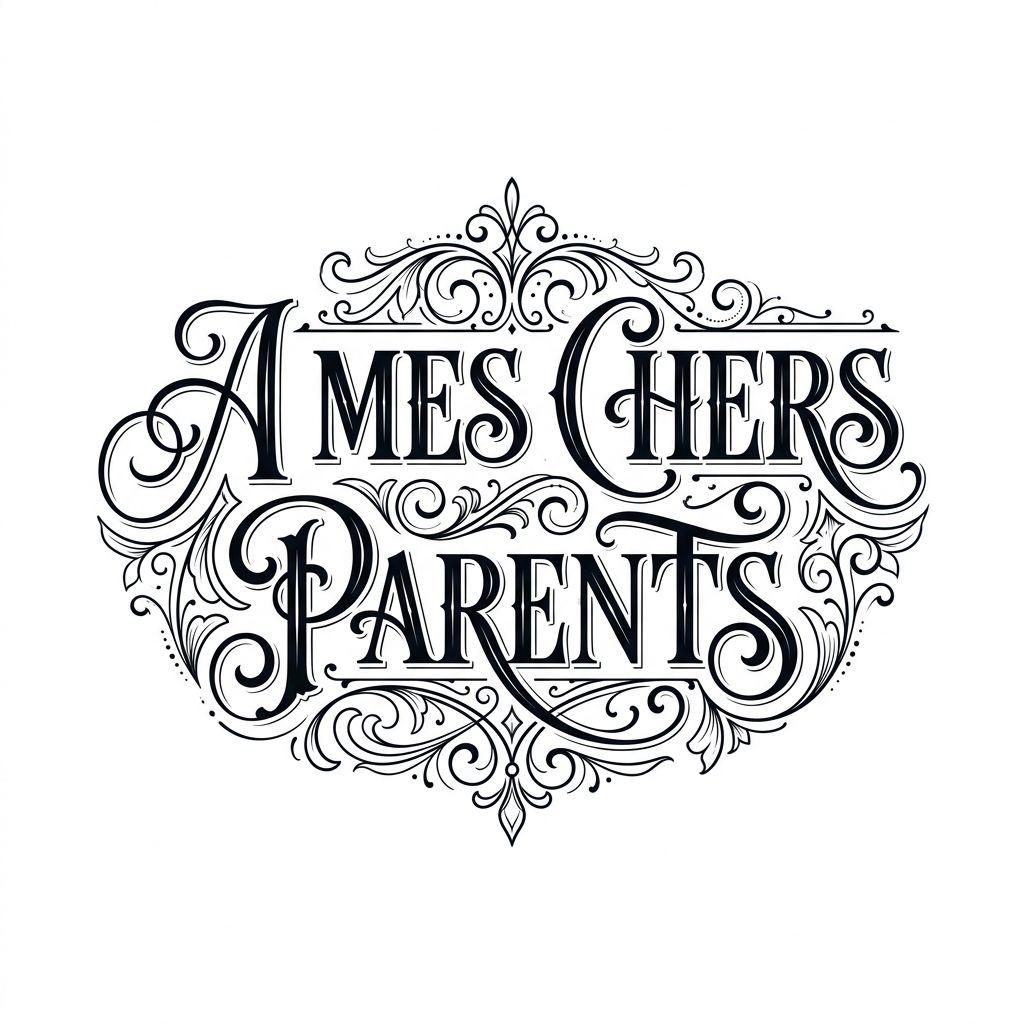 parents-tattoo quote in calligraphy